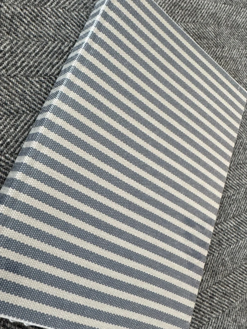 NWT, PERENNIALS STRIPE FABRIC, COVERED HARDBOUND BOOK